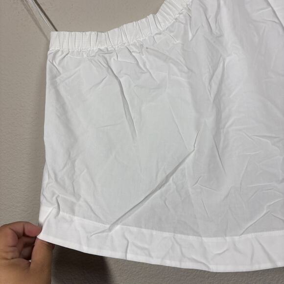 Rails XS Jayla Top One Shoulder Asymmetric White Cotton Lyocell Short Sleeve - Picture 5 of 10